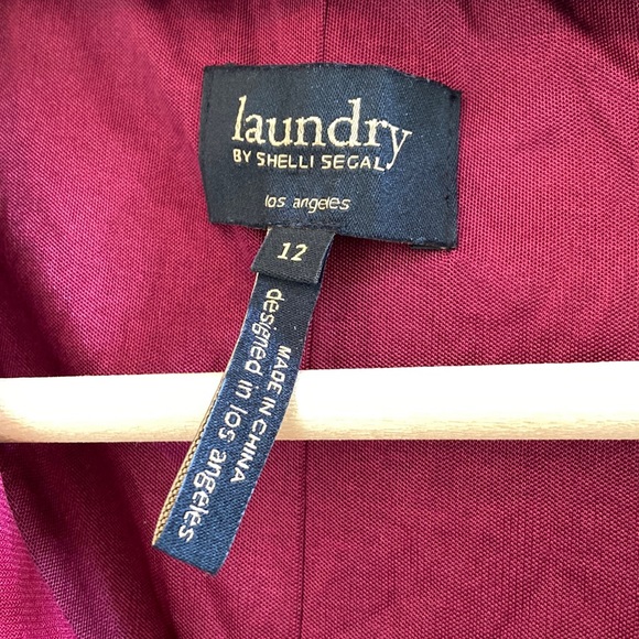 Laundry by Shelli Segal maroon crimson stretchy dress. Size 12. - Picture 5 of 12